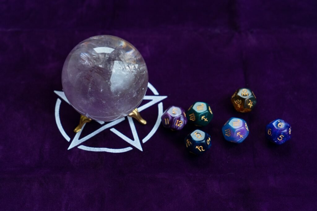 Crystal ball and divination dice